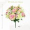 Artificial Flowers Bouquet – 2 Pack Faux Silk Roses, Carnations & Orchids, Mixed Floral Arrangement for Home, Office, Memorial, and Cemetery Decoration
